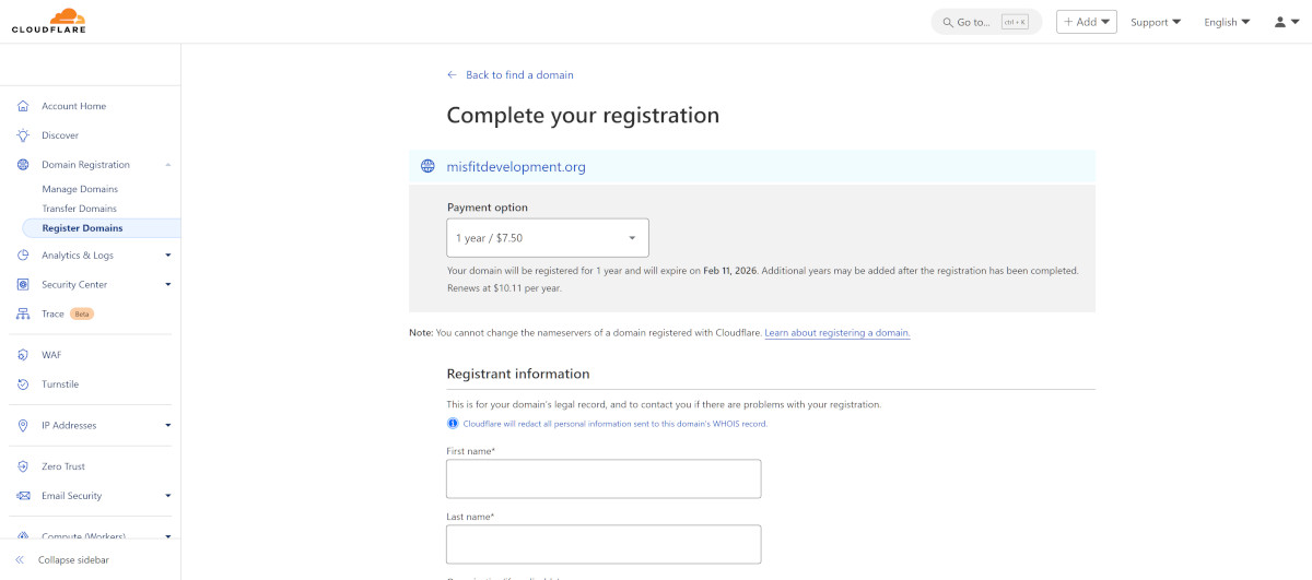 Complete Registration Details